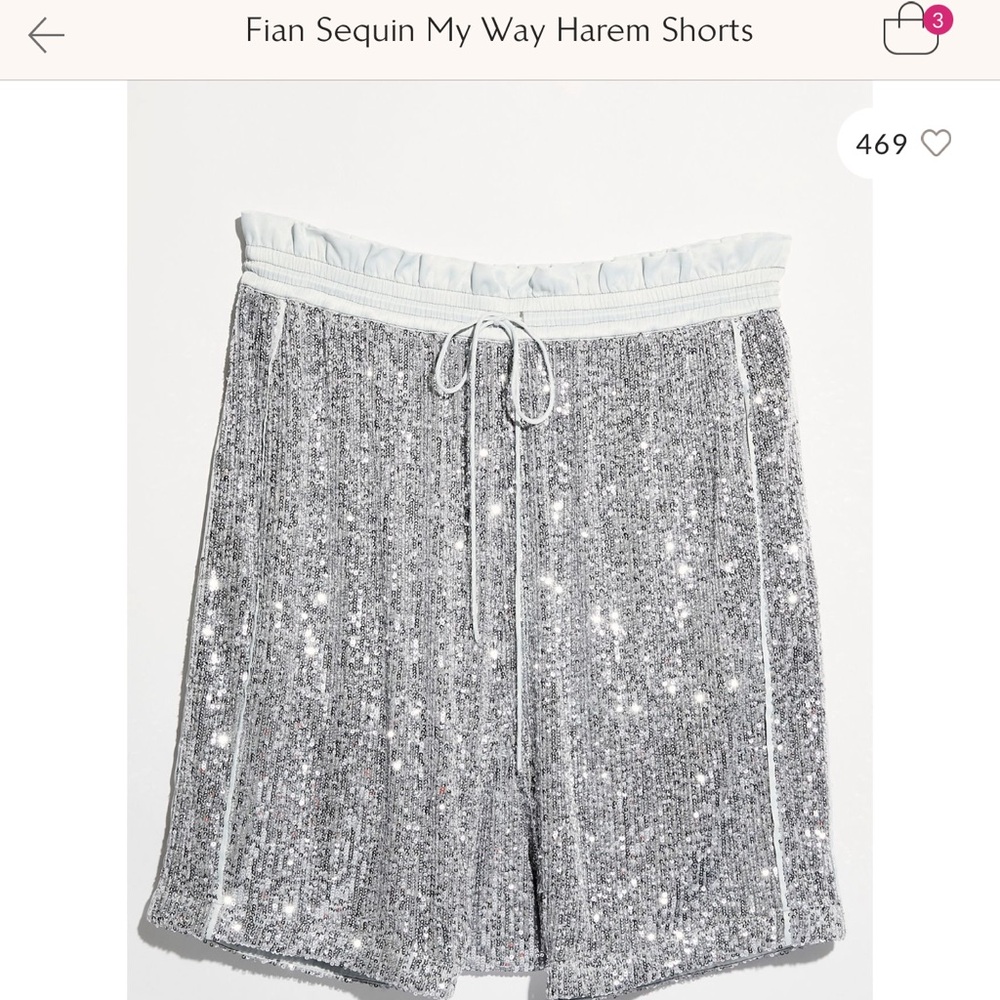 Free people Flan sequin my way harem shorts